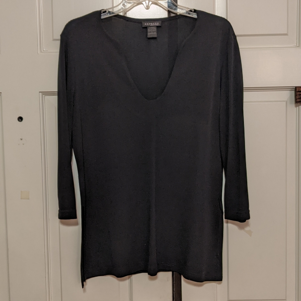 Express Black Flowy Blouse Size L